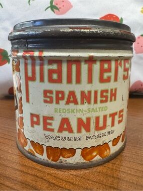 Vintage 50th Anniversary Spanish Planters Peanuts Tin U.S.A. 1950’s